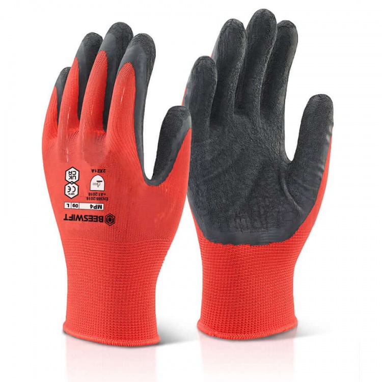 Beeswift MP4 Multi Purpose Latex Poly Glove Black